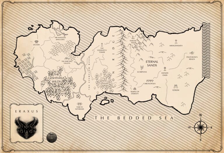 map worldbuilding eraxus essence desert mountain sea realm