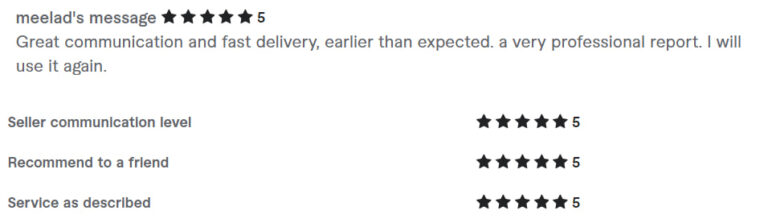 testimonial review feedback fiverr 55 star